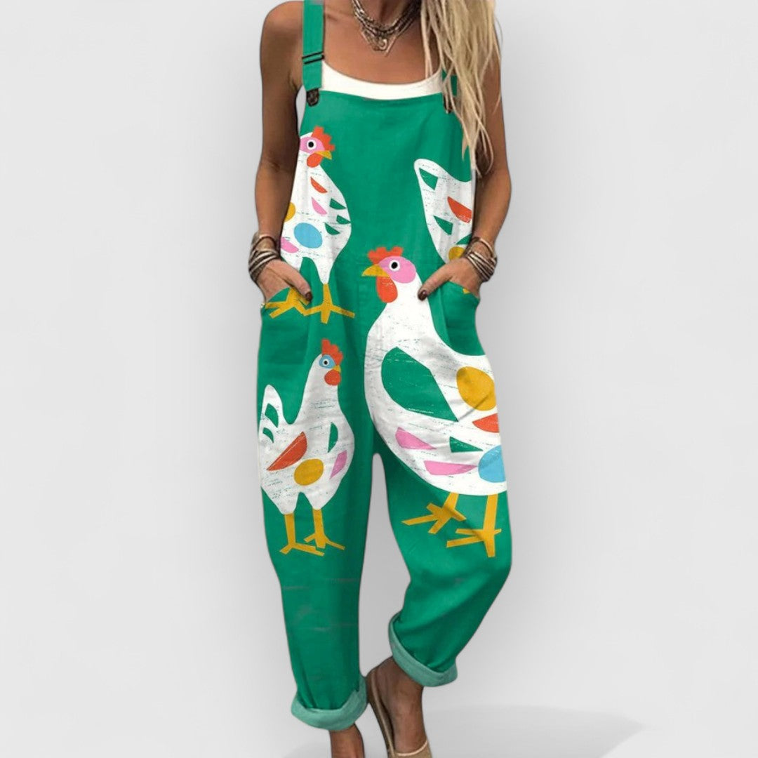Molly | Fun Chicken Dungarees