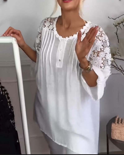 Nica | Lace Patchwork Blouse